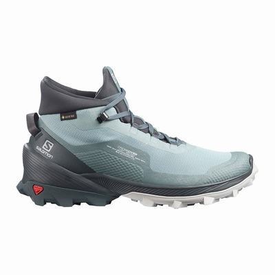 Női Salomon CROSS OVER CHUKKA GORE-TEX Túracipő SA9278413 Zöld